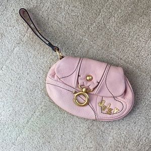 Small baby pink juicy wristlet
